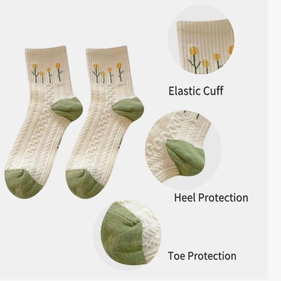 Womens Floral Patterned Socks NWOT - Picture 4 of 4